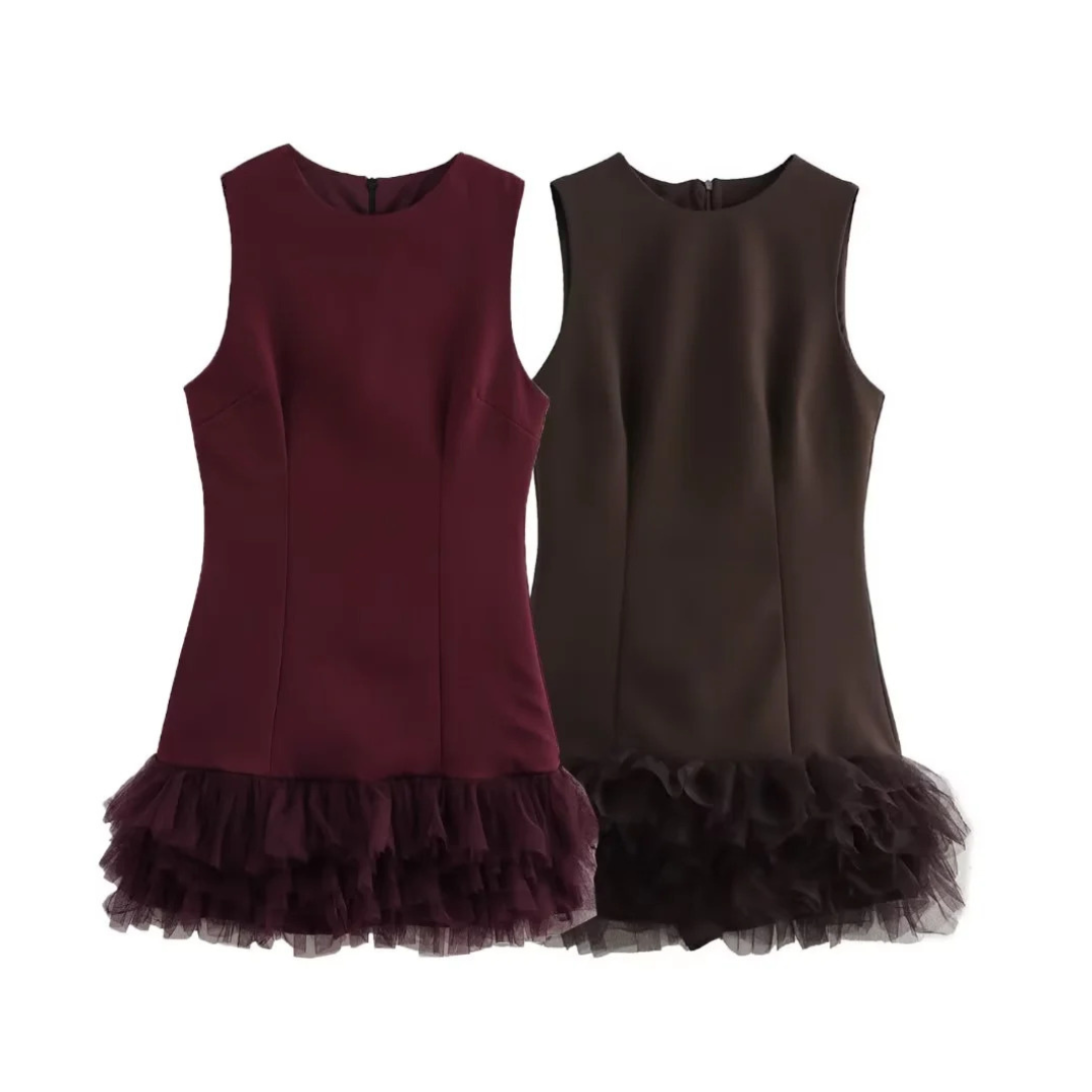 Minikleid Lilly mit Tüllsaum