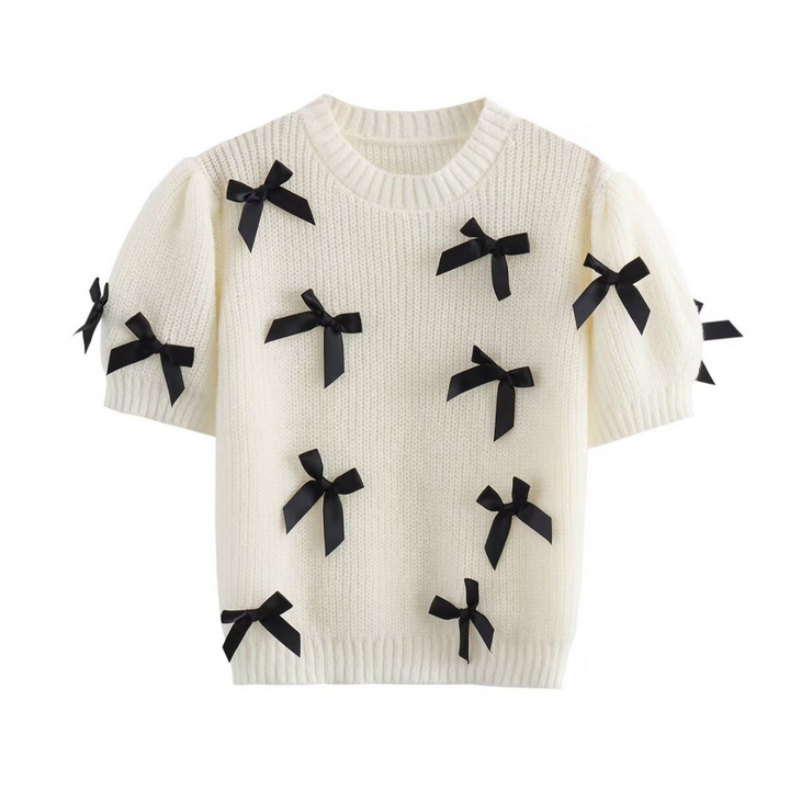 Schleifen-Chic Strickpullover Nelly