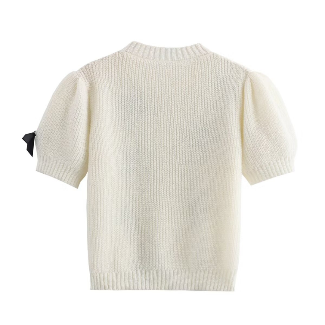 Schleifen-Chic Strickpullover Nelly
