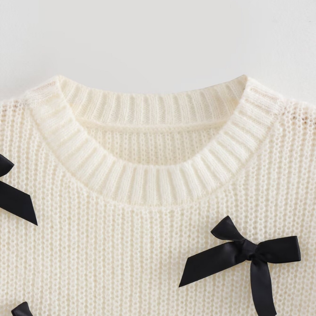 Schleifen-Chic Strickpullover Nelly