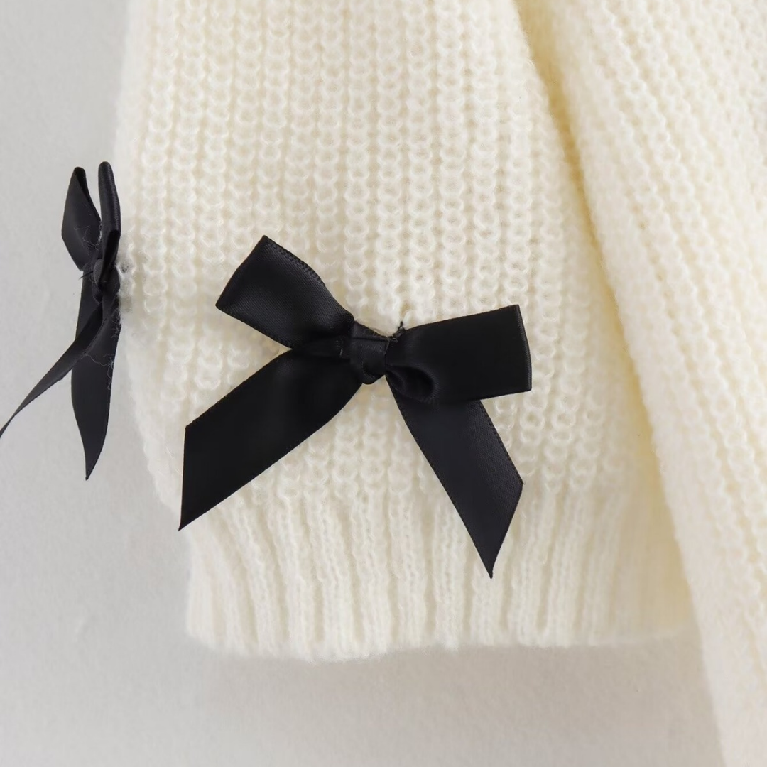 Schleifen-Chic Strickpullover Nelly