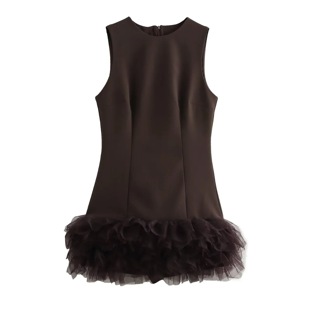 Minikleid Lilly mit Tüllsaum