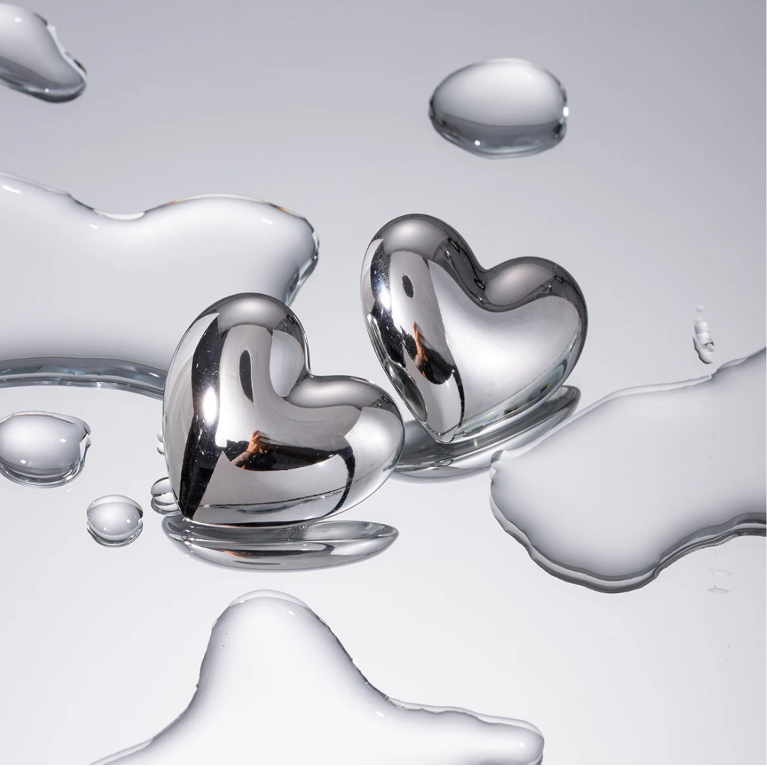 Ohrringe Herzblatt, 18 Karat vergoldet